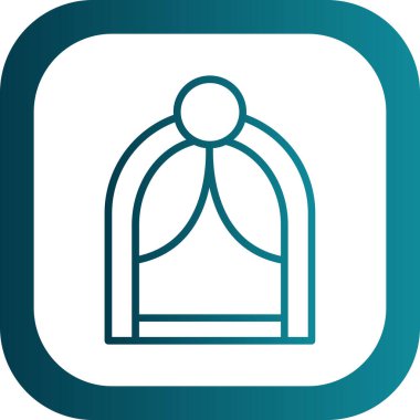 Güzel kadın elbise çizgisi vektör simgesi