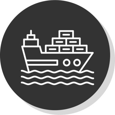 Gemi simgesi vektör illüstrasyonu 