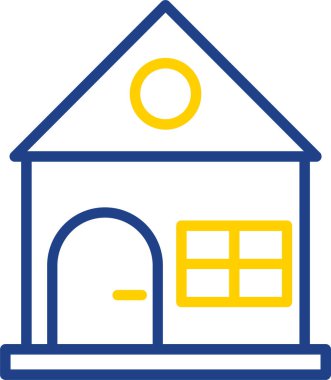 Ev vektör tasarımı. Ev düz simgesi 