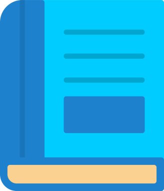 Kitap satırı simgesi, vektör çizim 