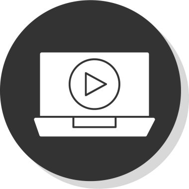 video oynatıcı simgesi, vektör illüstrasyonu