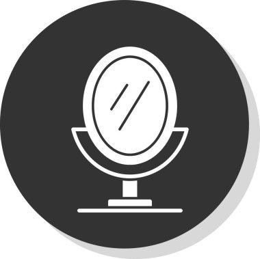 ayna simgesi, ağ basit illüstrasyon