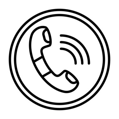telefon arama simgesi, vektör illüstrasyonu