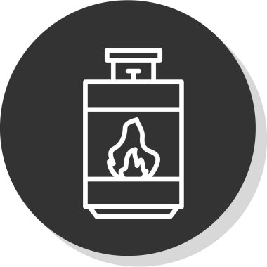 Gaz söndürücü simgesinin vektör illüstrasyonu