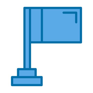 Basit bayrak vektör çizgisi simgesi 