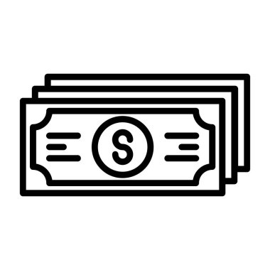 Web ve mobil uygulama tasarımınız için para simgesi, dolar logosu konsepti 