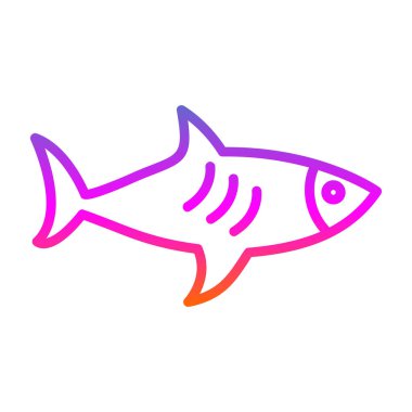 balık simgesi, vektör illüstrasyonu basit tasarım