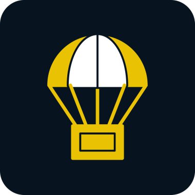 paraşüt ağ simgesi, vektör illüstrasyonu