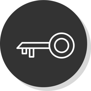 anahtar simgesi, vektör illüstrasyonu basit tasarım