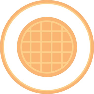 Waffle ağ simgesi, vektör illüstrasyonu 