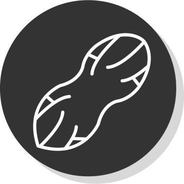 Peanut web simgesi, vektör illüstrasyonu