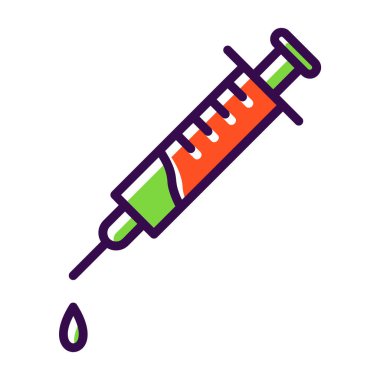 Şırınga. Web simgesi basit illüstrasyon                