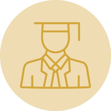 Öğrenci mezuniyet ikonu. vektör illüstrasyonu