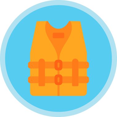 Can yeleği simgesi, vektör illüstrasyonu basit tasarım