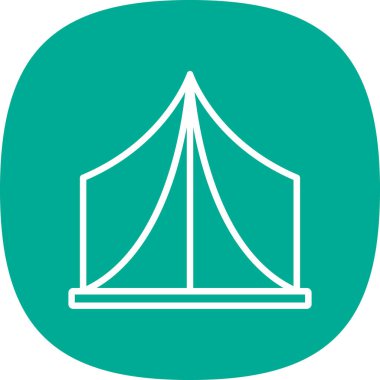 çadır simgesi, vektör çizimi 