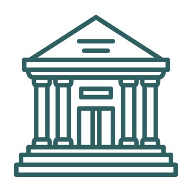 Adliye simgesinin düz çizimi