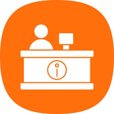 Resepsiyon simgesinin vektör illüstrasyonu