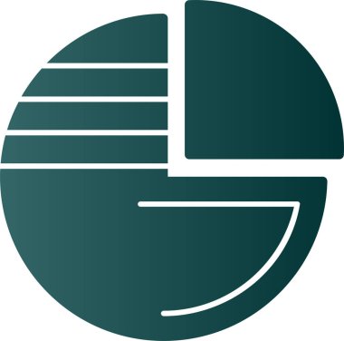 Pasta grafiği simgesinin vektör çizimi 