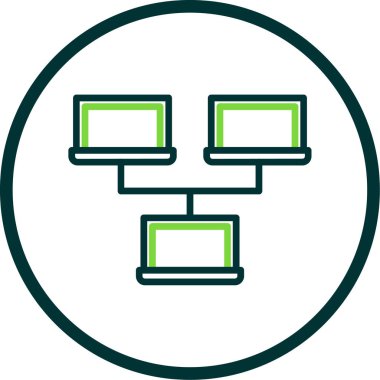 Yerel ağ simgesi, vektör illüstrasyonu basit tasarım