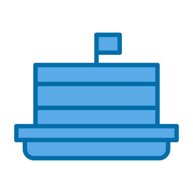 izole edilmiş mavi yazıcı tasarım vektör çizimi