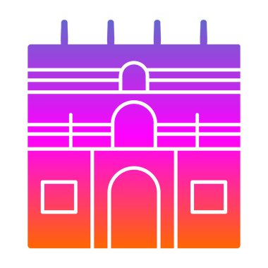 Bina. Web simgesi basit illüstrasyon