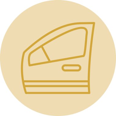 Araba kapısı. Web simgesi basit illüstrasyon