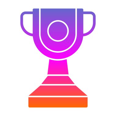 Kupa çizgisi simgesi, vektör illüstrasyonu 