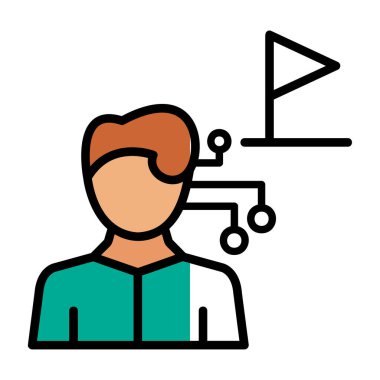 avatar erkek kişisi simgesi ana hatlar biçiminde