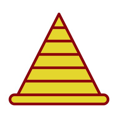 Üçgen piramit simgesi izole edildi