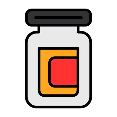 Kavanoz doldurulmuş ışık vektör simgesi tasarımı