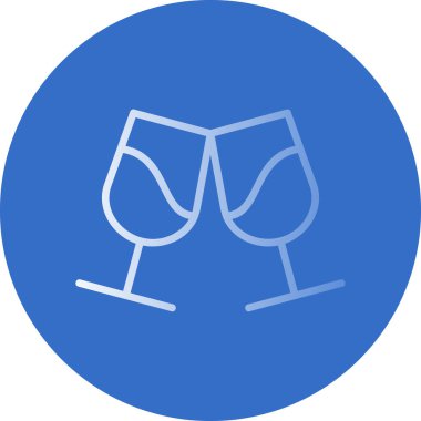 Şarap kadehi. Basit resimleme