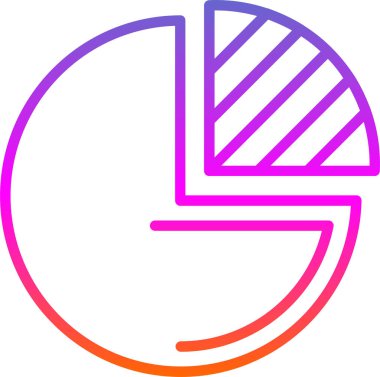 Pasta grafiği simgesinin vektör çizimi 