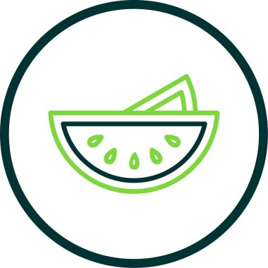 Karpuz düz ikon vektör çizimi             