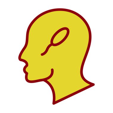 bir erkek simgesinin başı. vektör illüstrasyonu