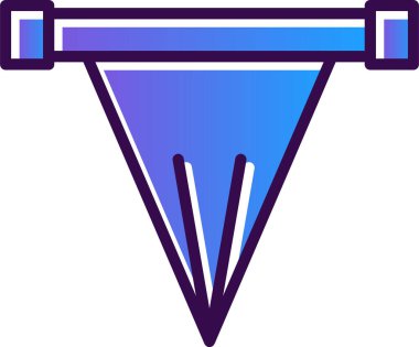 Elmas simgesi, basit tasarım vektör çizimi