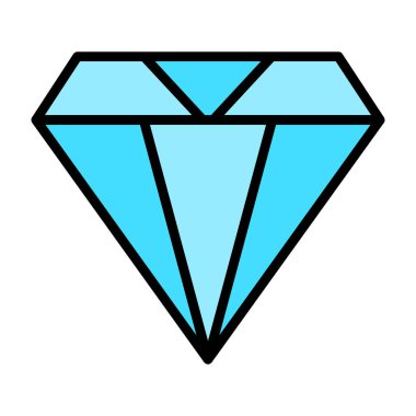 Elmas düz simge, vektör illüstrasyon tasarımı