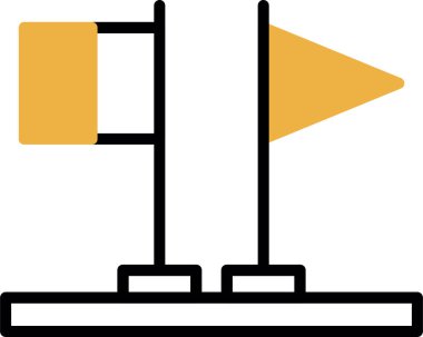 vector illustration of flags flat icon