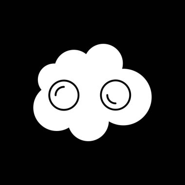 Yağda yumurta ikonu, vektör illüstrasyon