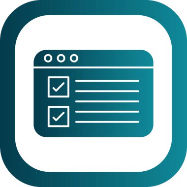 Listeli kontrol listesinin web simgesi. vektör tasarımı