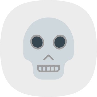 Kafatası renkli vektör simgesi