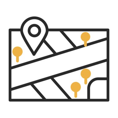 harita pin konumu simgesi düz biçimli