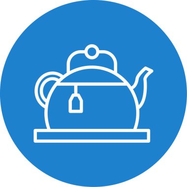 Çaydanlık ağı simgesi. Basit resimleme                           