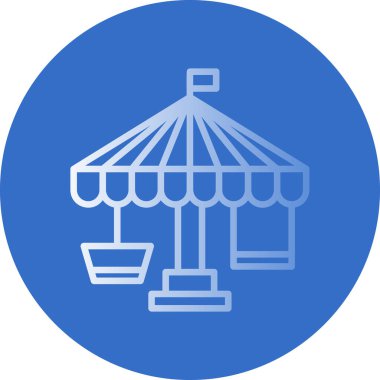 Lunapark atlıkarıncası, web basit illüstrasyon