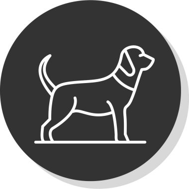 köpek simgesi, vektör illüstrasyonu basit tasarım