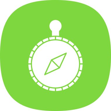 pusula düz simgesi, vektör illüstrasyonu