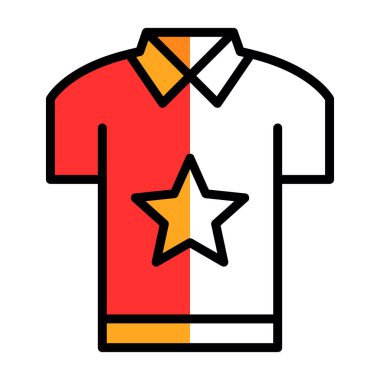 T-Shirt simgesi, basit vektör çizim 