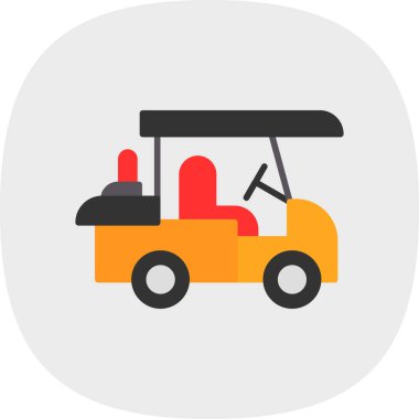 Golf arabası vektör resimleme simgesi