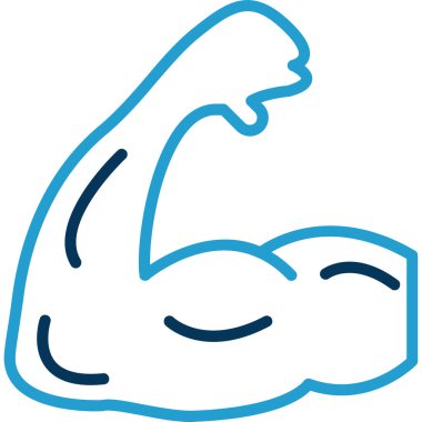 pazı simgesi. Web için basit kas vektör simgesi çizimi