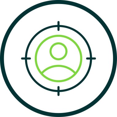 Hedef izleyici simgesi. Vektör çizim  