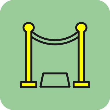 beyaz arkaplanda izole edilmiş modayı gösteren bariyer simgesi